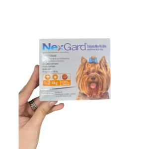 COMPRIMIDO MASTICABLE PARA PERROS ANTIPARASITARIO EXTERNO. ELIMINA PULGAS Y GARRAPATAS, TIENE UNA PROTECCION DE CUATRO SEMANAS
